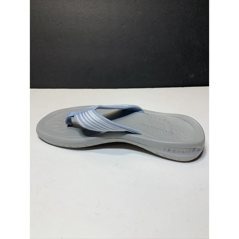 Columbia Womens Techlite Siesta Stripe Sandal Thong Flip Flop Sz 5 Beachy Casual